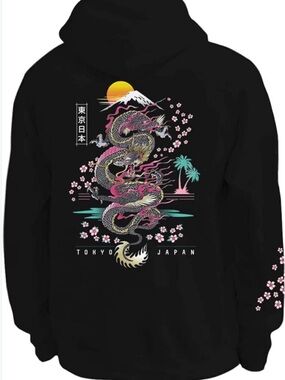 Unyopsa Japanese Aesthetic Dragon Hoodie | EUC | OS
